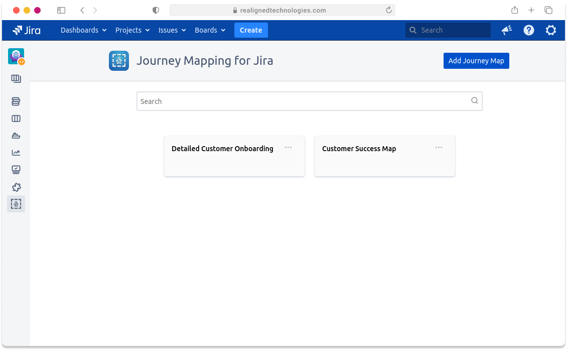 Journey Mapping Screenshot